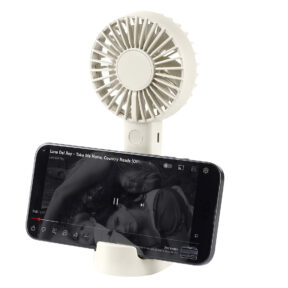 Handheld fan with 3 speeds and phone holder