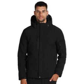 Softshell jacket with detachable hood